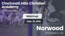 Matchup: Cincinnati Hills Chr vs. Norwood 2020