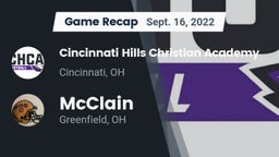 Recap: Cincinnati Hills Christian Academy vs. McClain  2022
