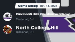 Recap: Cincinnati Hills Christian Academy vs. North College Hill  2022