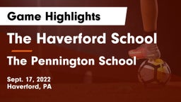 The Haverford School vs The Pennington School Game Highlights - Sept. 17, 2022