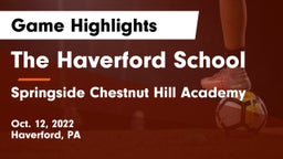 The Haverford School vs Springside Chestnut Hill Academy  Game Highlights - Oct. 12, 2022