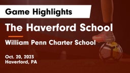 The Haverford School vs William Penn Charter School Game Highlights - Oct. 20, 2023