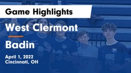 West Clermont  vs Badin  Game Highlights - April 1, 2022