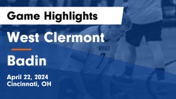 West Clermont  vs Badin  Game Highlights - April 22, 2024