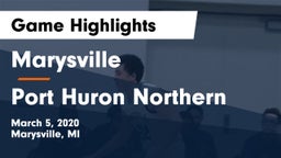 Marysville  vs Port Huron Northern  Game Highlights - March 5, 2020