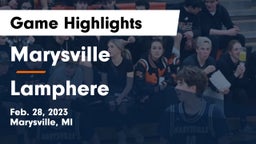 Marysville  vs Lamphere  Game Highlights - Feb. 28, 2023
