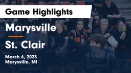 Marysville  vs St. Clair  Game Highlights - March 6, 2023