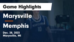 Marysville  vs Memphis   Game Highlights - Dec. 28, 2023