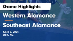 Western Alamance  vs Southeast Alamance  Game Highlights - April 8, 2024