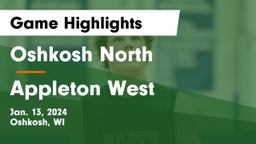Oshkosh North  vs Appleton West  Game Highlights - Jan. 13, 2024