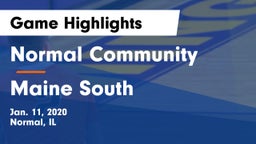 Normal Community  vs Maine South  Game Highlights - Jan. 11, 2020