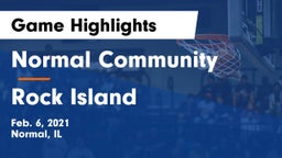 Normal Community  vs Rock Island  Game Highlights - Feb. 6, 2021