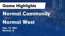 Normal Community  vs Normal West  Game Highlights - Feb. 19, 2021
