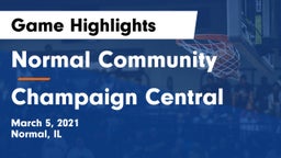 Normal Community  vs Champaign Central  Game Highlights - March 5, 2021