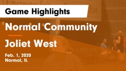 Normal Community  vs Joliet West  Game Highlights - Feb. 1, 2020