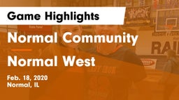 Normal Community  vs Normal West  Game Highlights - Feb. 18, 2020