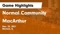 Normal Community  vs MacArthur  Game Highlights - Dec. 22, 2021