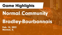 Normal Community  vs Bradley-Bourbonnais  Game Highlights - Feb. 14, 2022