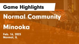 Normal Community  vs Minooka  Game Highlights - Feb. 16, 2023