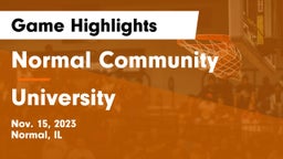 Normal Community  vs University  Game Highlights - Nov. 15, 2023