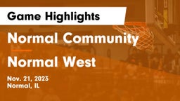 Normal Community  vs Normal West  Game Highlights - Nov. 21, 2023