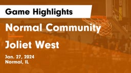 Normal Community  vs Joliet West  Game Highlights - Jan. 27, 2024