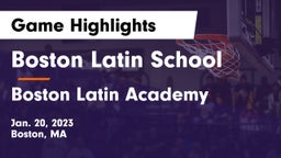 Boston Latin School vs Boston Latin Academy  Game Highlights - Jan. 20, 2023