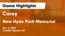 Carey  vs New Hyde Park Memorial  Game Highlights - Oct. 3, 2022