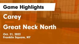 Carey  vs Great Neck North Game Highlights - Oct. 21, 2022