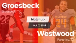 Matchup: Groesbeck High Schoo vs. Westwood  2016
