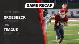 Recap: Groesbeck  vs. Teague  2016