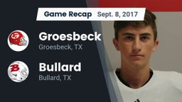 Recap: Groesbeck  vs. Bullard  2017