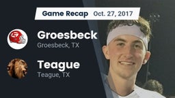 Recap: Groesbeck  vs. Teague  2017