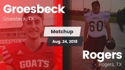 Matchup: Groesbeck High Schoo vs. Rogers  2018