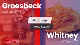 Matchup: Groesbeck High Schoo vs. Whitney  2018