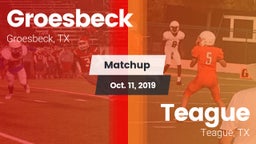 Matchup: Groesbeck High Schoo vs. Teague  2019