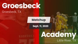 Matchup: Groesbeck High Schoo vs. Academy  2020