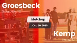 Matchup: Groesbeck High Schoo vs. Kemp  2020