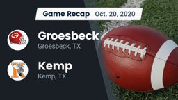 Recap: Groesbeck  vs. Kemp  2020