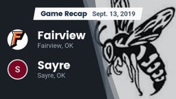 Recap: Fairview  vs. Sayre  2019