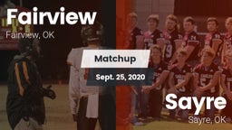 Matchup: Fairview  vs. Sayre  2020