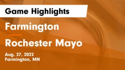 Farmington  vs Rochester Mayo  Game Highlights - Aug. 27, 2022