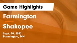 Farmington  vs Shakopee  Game Highlights - Sept. 20, 2022
