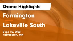 Farmington  vs Lakeville South  Game Highlights - Sept. 22, 2022