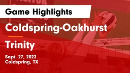 Coldspring-Oakhurst  vs Trinity Game Highlights - Sept. 27, 2022