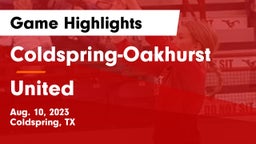 Coldspring-Oakhurst  vs United  Game Highlights - Aug. 10, 2023