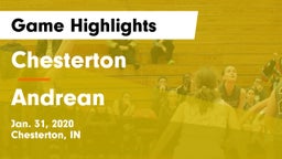Chesterton  vs Andrean  Game Highlights - Jan. 31, 2020