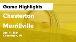 Chesterton  vs Merrillville  Game Highlights - Jan. 5, 2024
