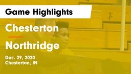 Chesterton  vs Northridge  Game Highlights - Dec. 29, 2020