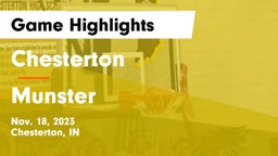 Chesterton  vs Munster  Game Highlights - Nov. 18, 2023